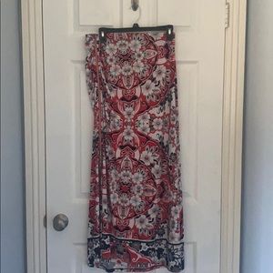 Long floral skirt